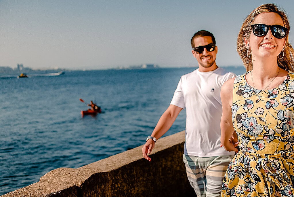 Bia & Thiago | Ensaio de Casal na Urca, Rio de Janeiro - RJ